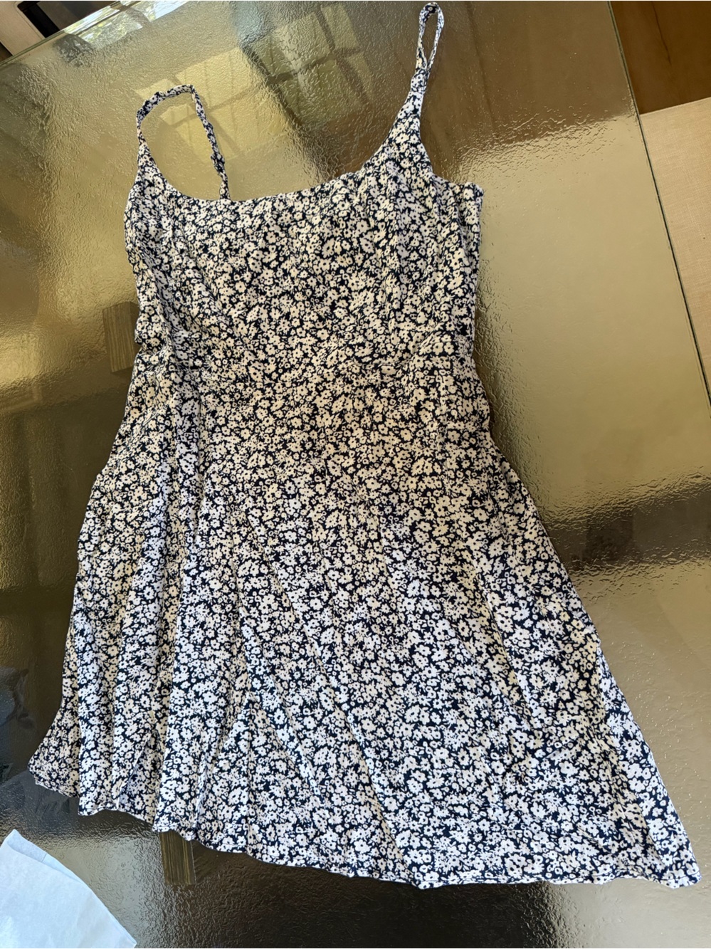 TWO Old Navy linen blend sundresses w smocked back, adjustable straps